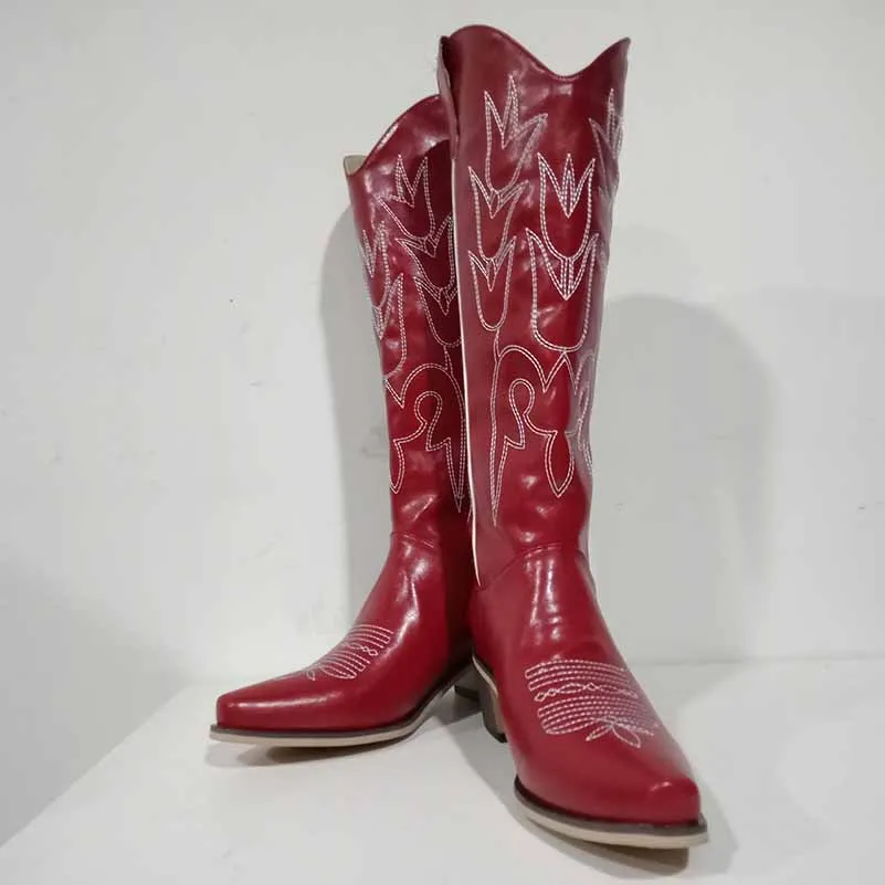 Embroidered Western Cowgirl Boots