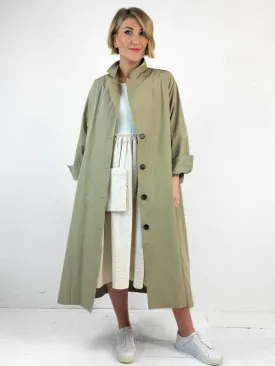 Emin   Paul Oversized Olive Trench Coat