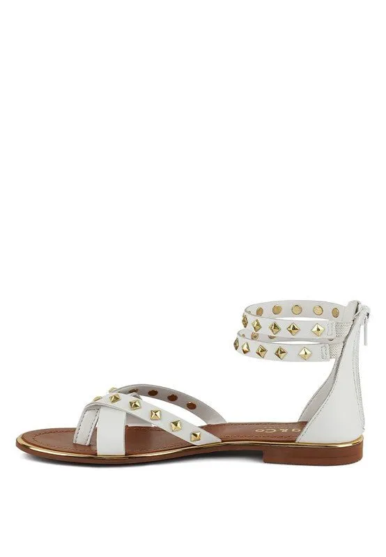 Emma Studded Flat Sandals