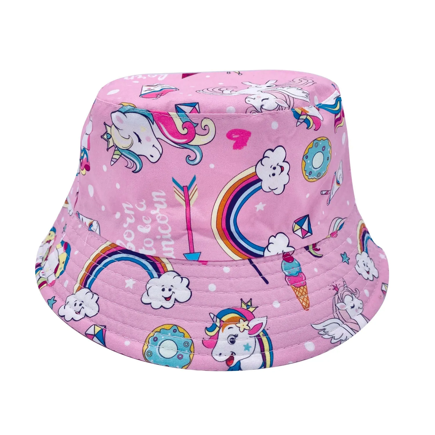 Empire Cove Kids Unicorns Bucket Hat Reversible Fisherman Cap Girls Summer Beach