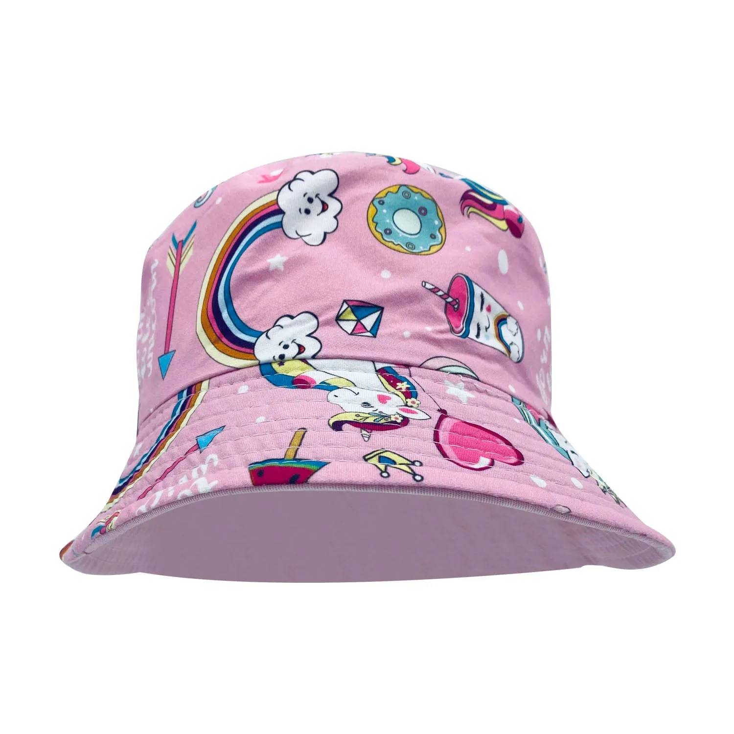 Empire Cove Kids Unicorns Bucket Hat Reversible Fisherman Cap Girls Summer Beach