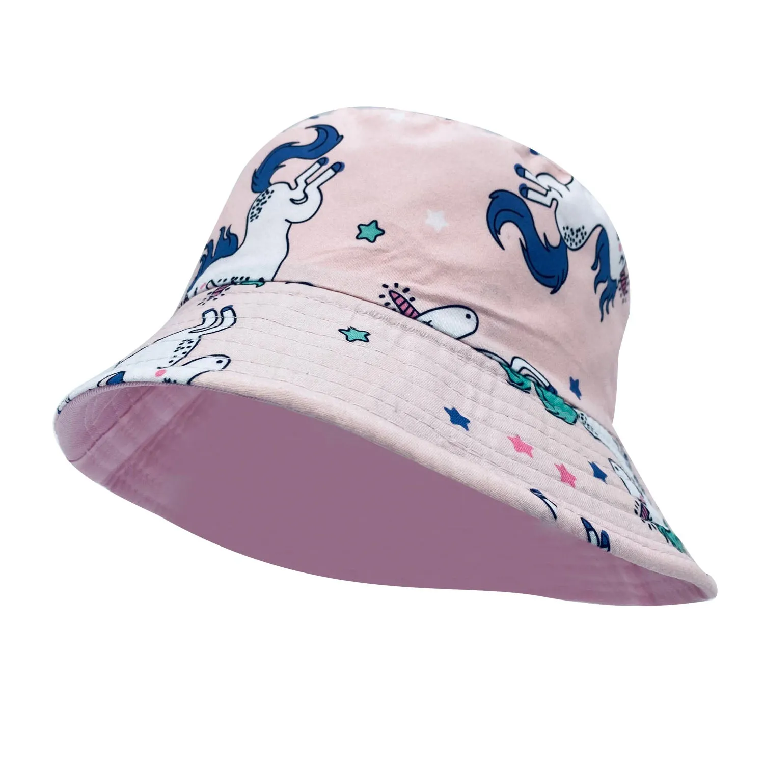 Empire Cove Kids Unicorns Bucket Hat Reversible Fisherman Cap Girls Summer Beach