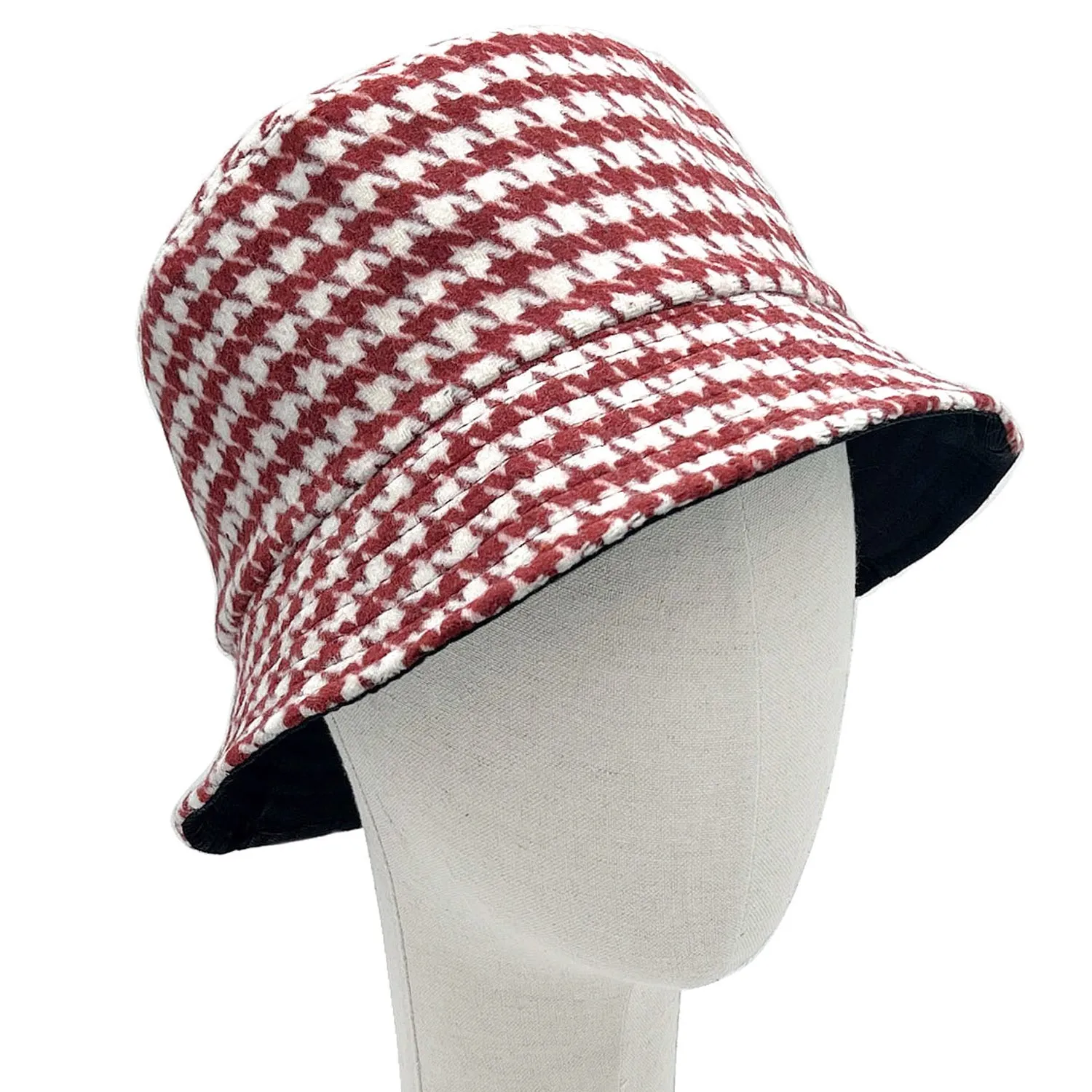 Empire Cove Womens Houndstooth Print Bucket Hat Fishermans