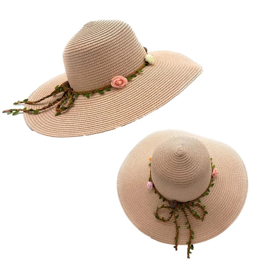 Empire Cove Womens Wide Brim Straw Hat Floppy Sun Hat Panama Fedora Summer