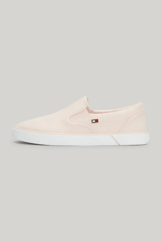 Enamel Flag Slip-On Canvas Trainers