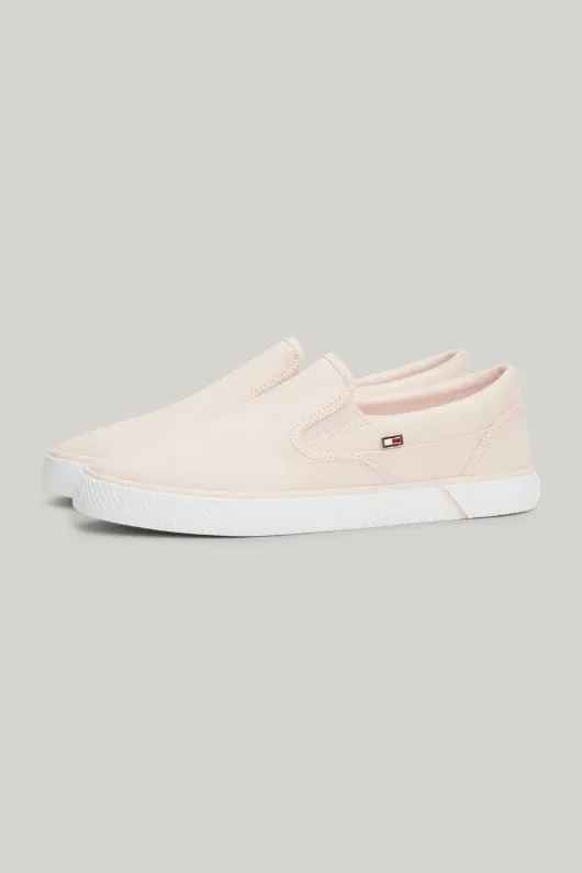 Enamel Flag Slip-On Canvas Trainers