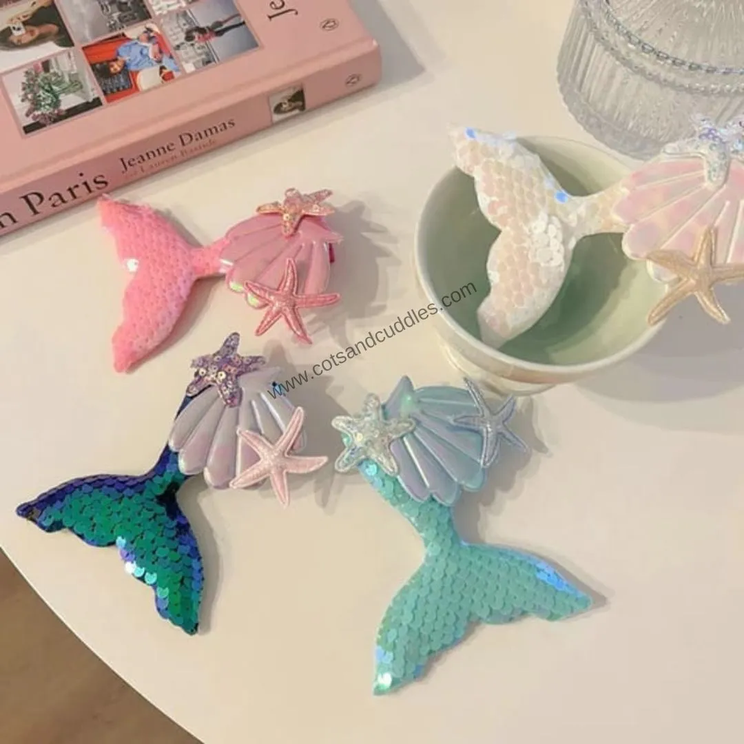 Enchanting Mermaid Hair Clips: Sparkle, Shine, and Dive into Adventure (Pack of 1)