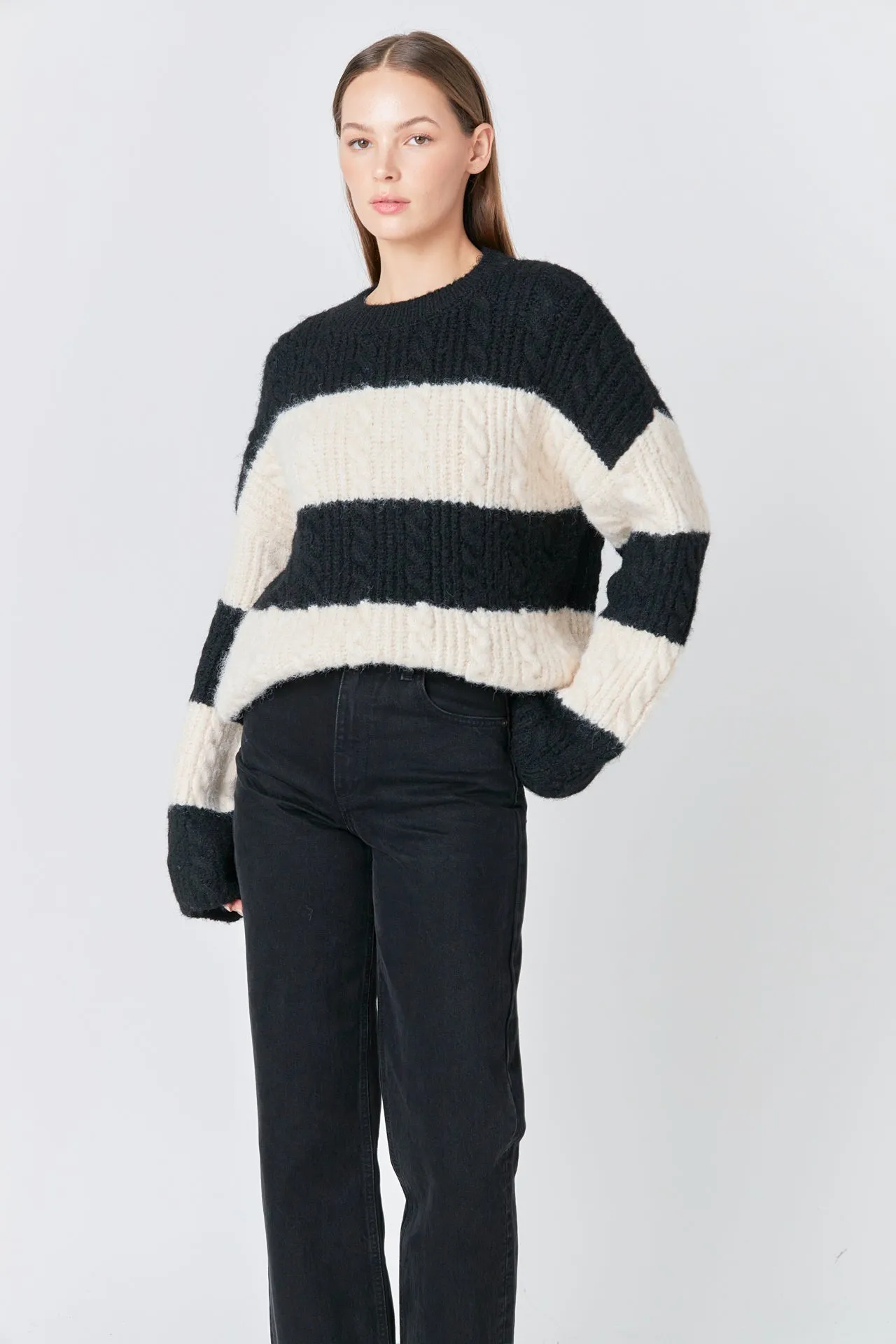 Endless Rose - Striped Chunky Sweater