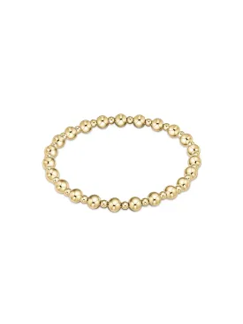 enewton Classic Grateful Pattern Gold Bead Bracelet: 5mm