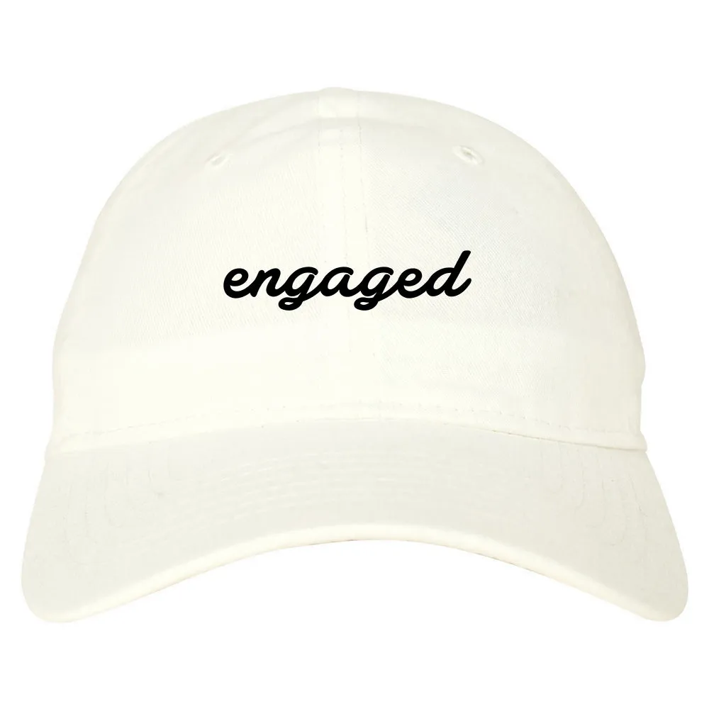 Engaged Script Mens Dad Hat Baseball Cap