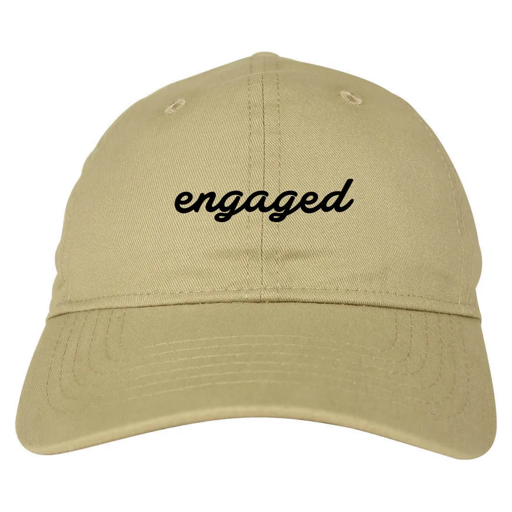 Engaged Script Mens Dad Hat Baseball Cap