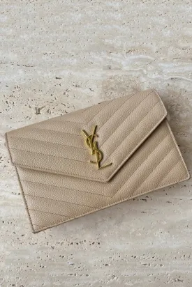 Envelope Chain Clutch - Nude