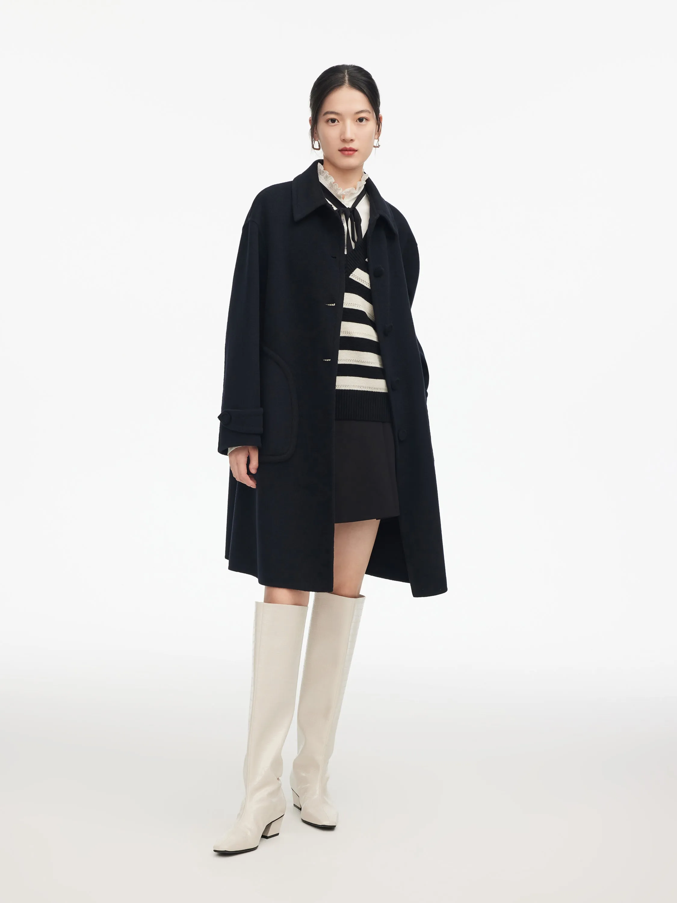 EP YAYING A-shape Woolen Coat