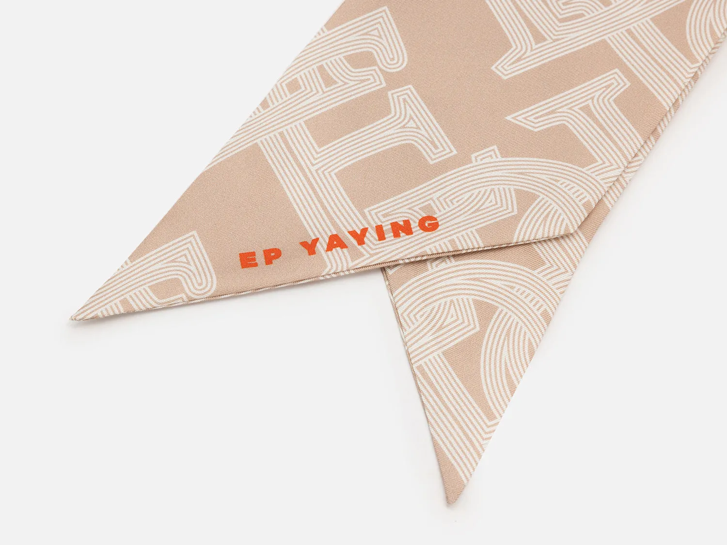 EP YAYING Letter Printed Silk Scarf