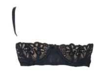 Escante Mix & Match Underwire Cup Bra with Boning & Hook-n-Eye Closure Black