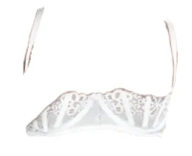 Escante Mix & Match Underwire Cup Bra with Boning & Hook-n-Eye Closure White