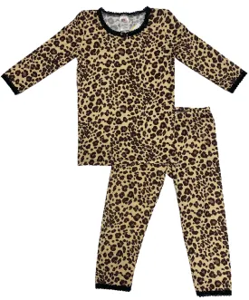 Esme Shimmer Cheetah 3/4 Sleeve Top & Legging Set