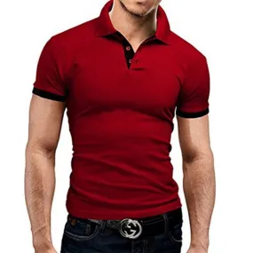 Essential Polos Maroon & Black Classic Polo Shirt