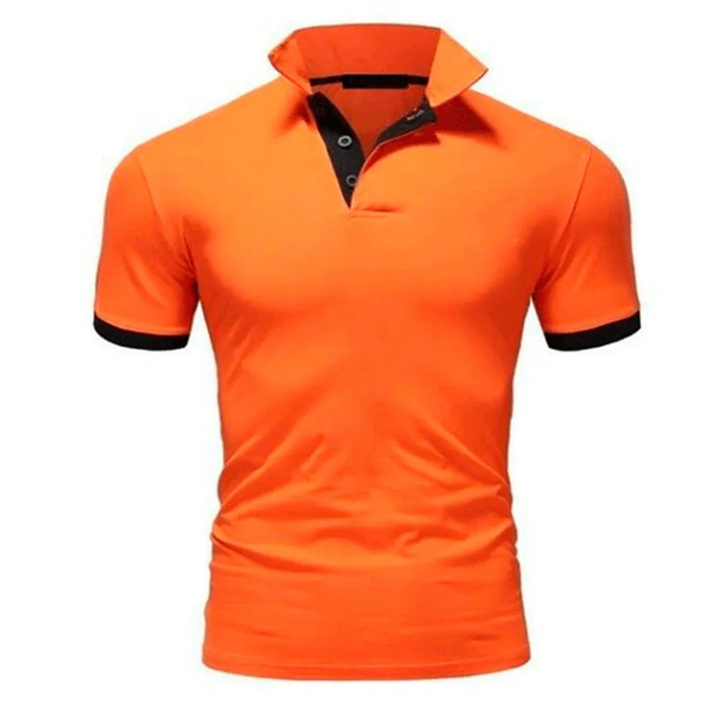 Essential Polos Navy & Orange Classic Polo Shirt Wholesale (   Fast Shipping)