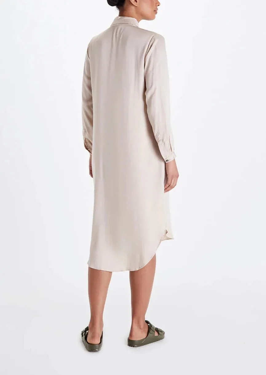 Essential Shirt Dress - Champagne