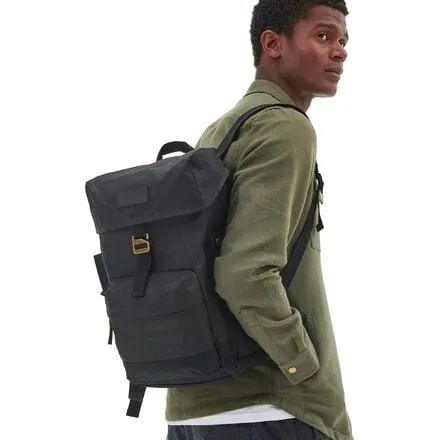 Essential Wax Barbour Backpack, black