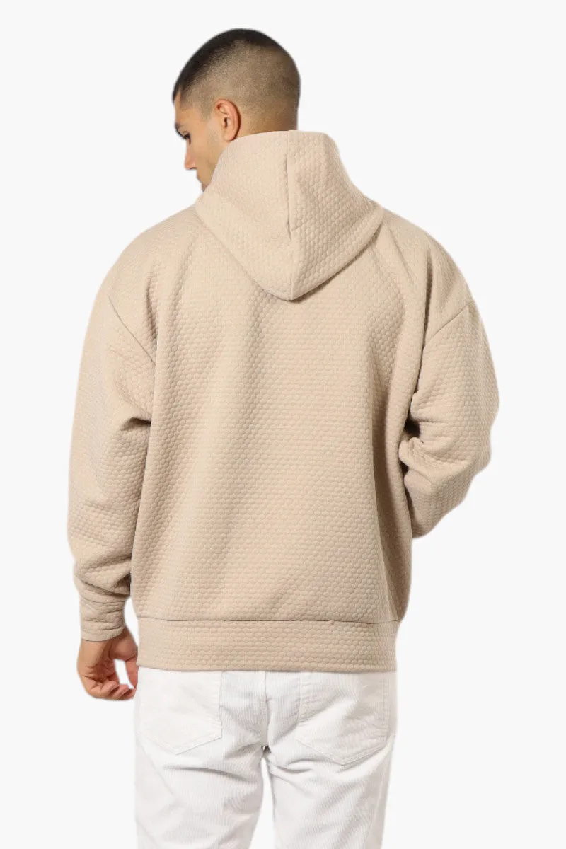 Essentials By Drill Clothing Hexagon Jacquard Drop Shoulder Hoodie - Cream