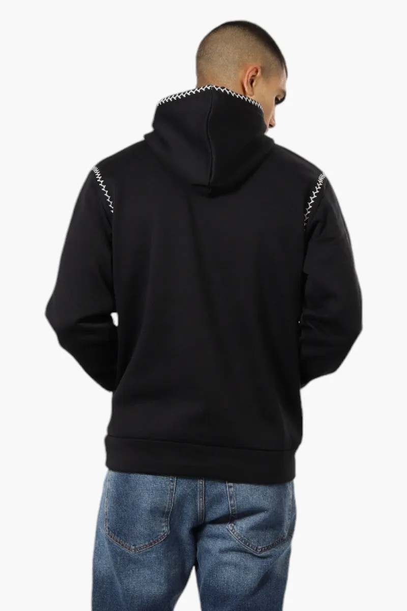 Essentials By Drill Clothing Stitch Detail Hoodie - Black