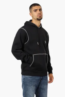 Essentials By Drill Clothing Stitch Detail Hoodie - Black