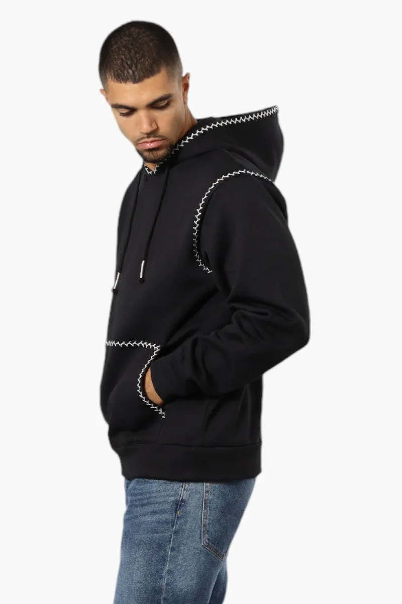 Essentials By Drill Clothing Stitch Detail Hoodie - Black