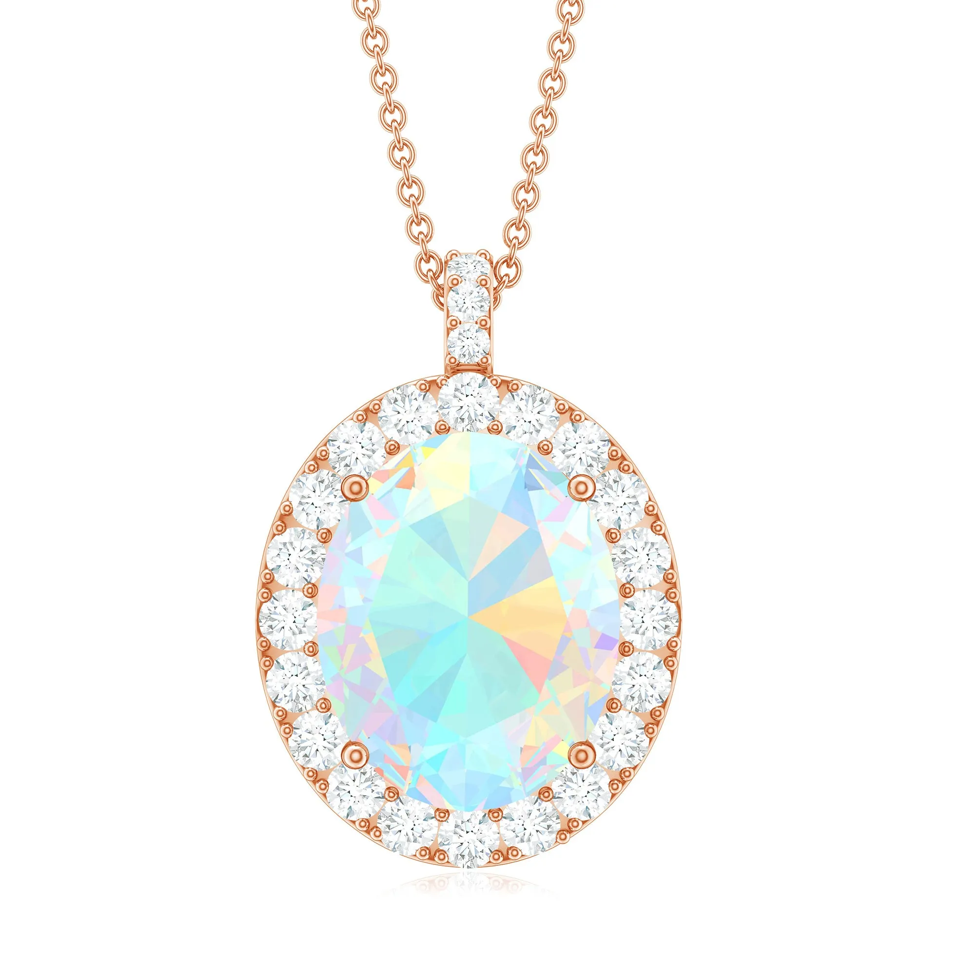 Ethiopian Opal Statement Pendant Necklace