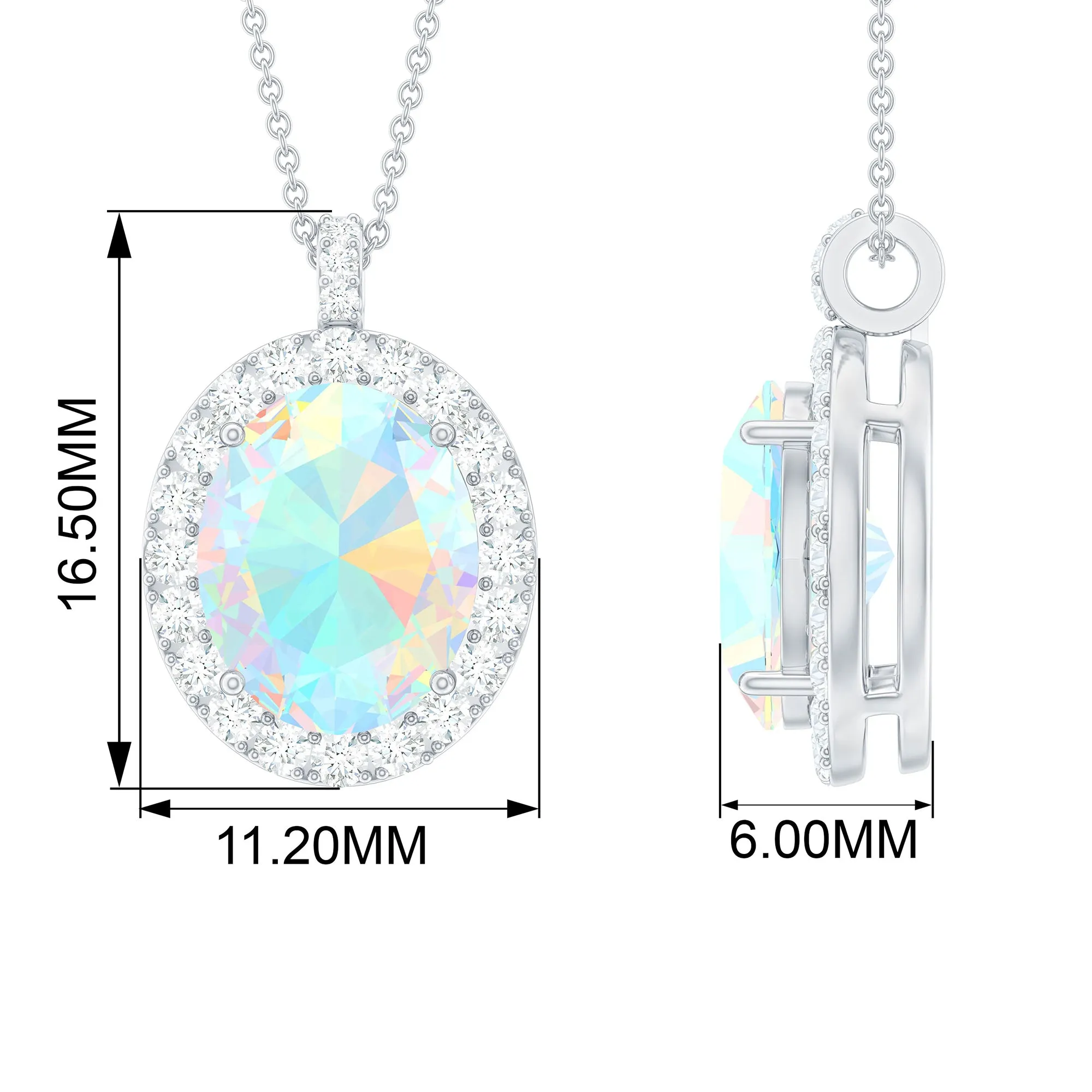 Ethiopian Opal Statement Pendant Necklace