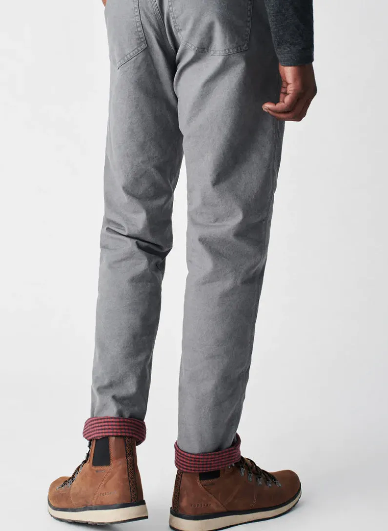 FAHERTY CANVAS FLANNEL LINED SLATE PANT