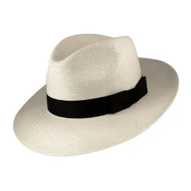 Failsworth Hats Snap Brim Panama Fedora Hat - Bleach