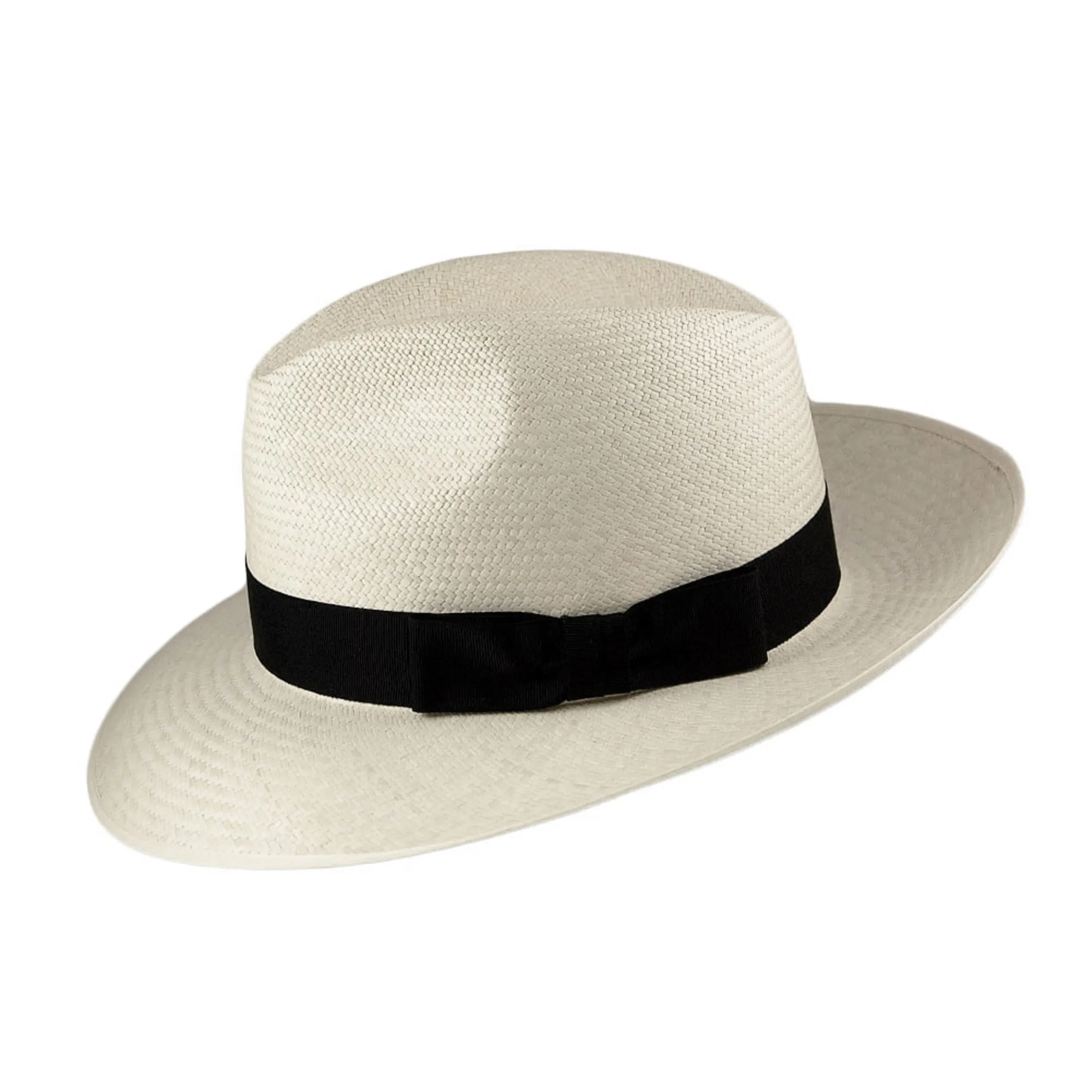 Failsworth Hats Snap Brim Panama Fedora Hat - Bleach