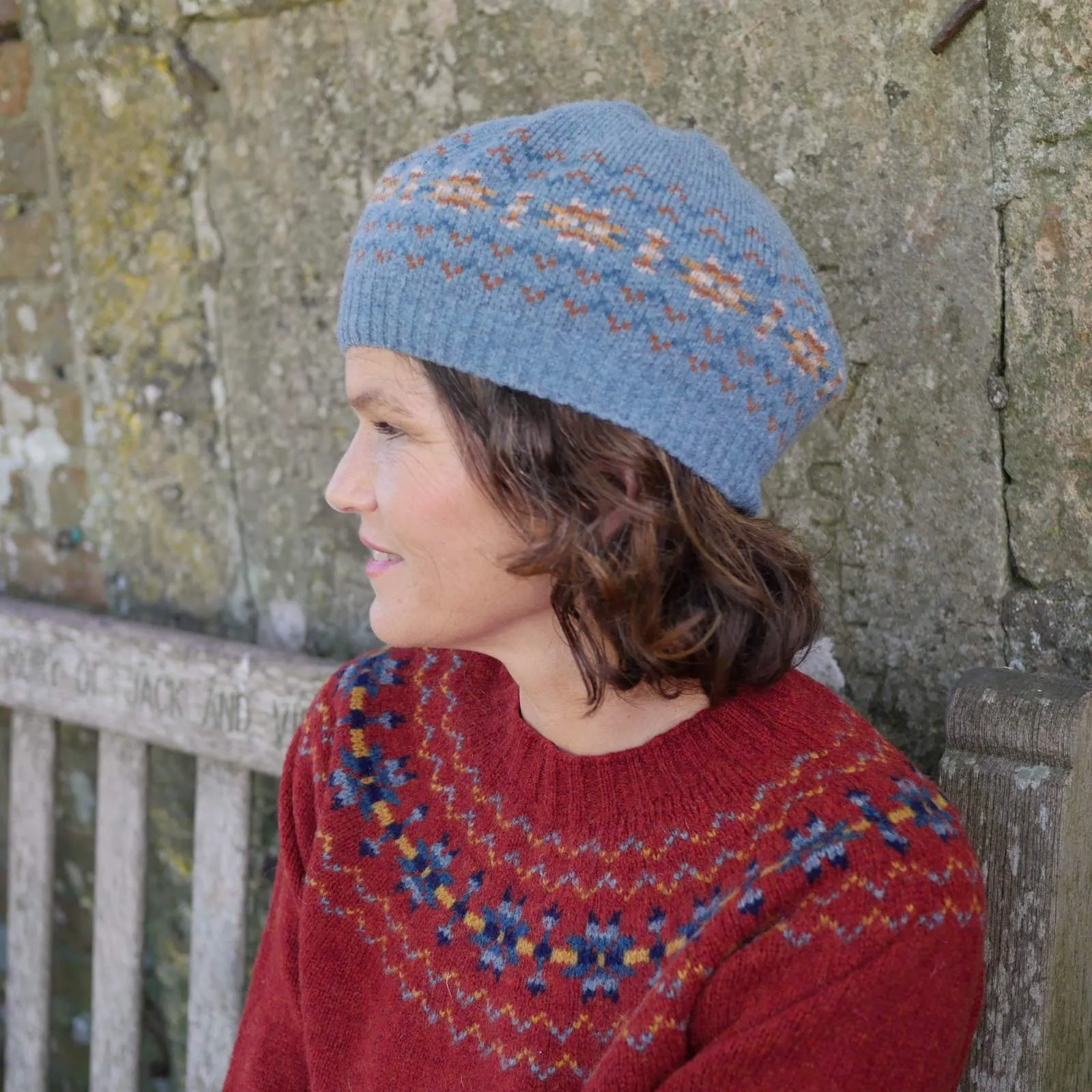 Fair Isle Wool Beret