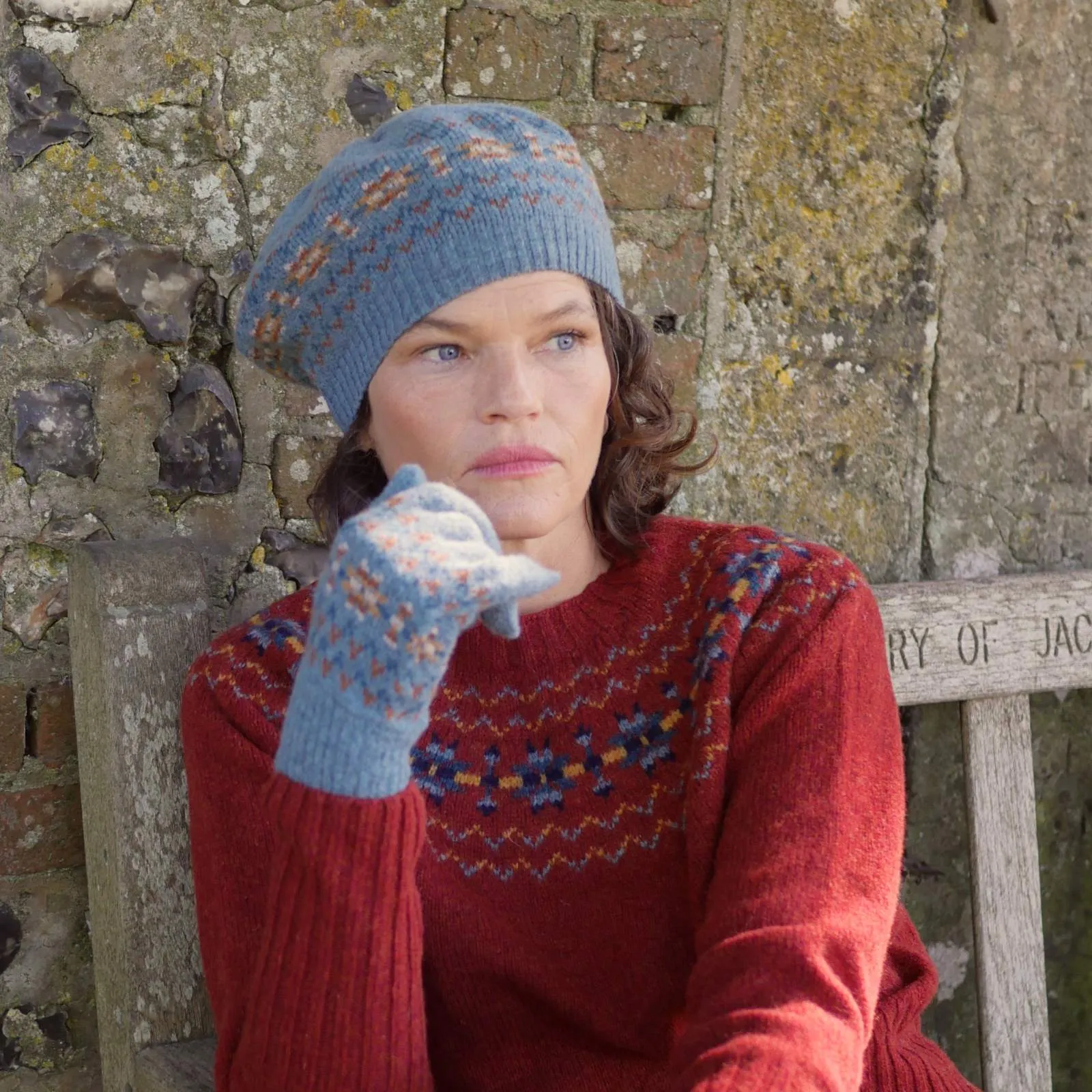 Fair Isle Wool Beret