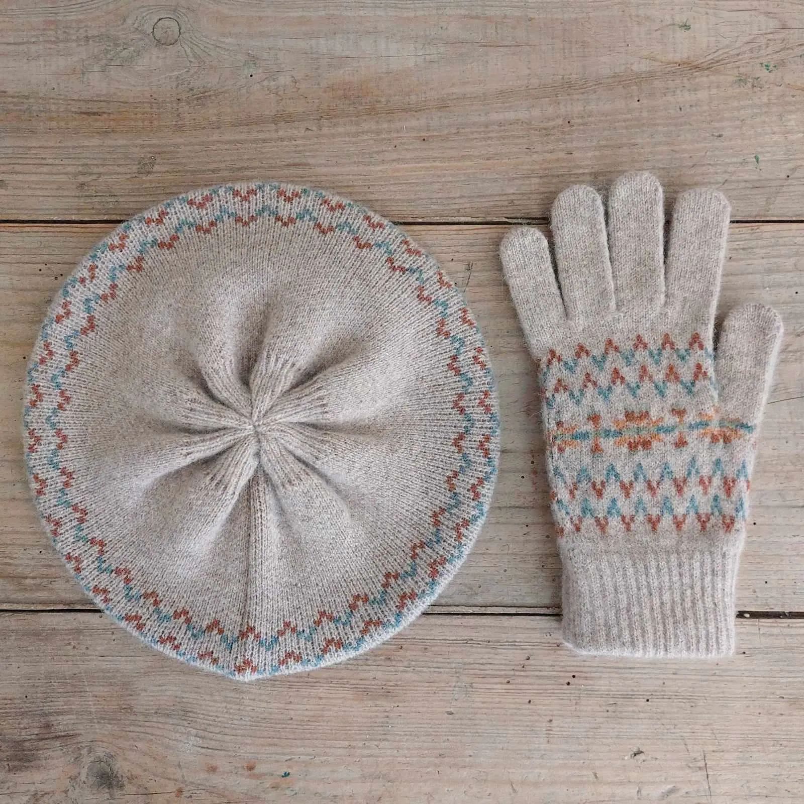 Fair Isle Wool Beret