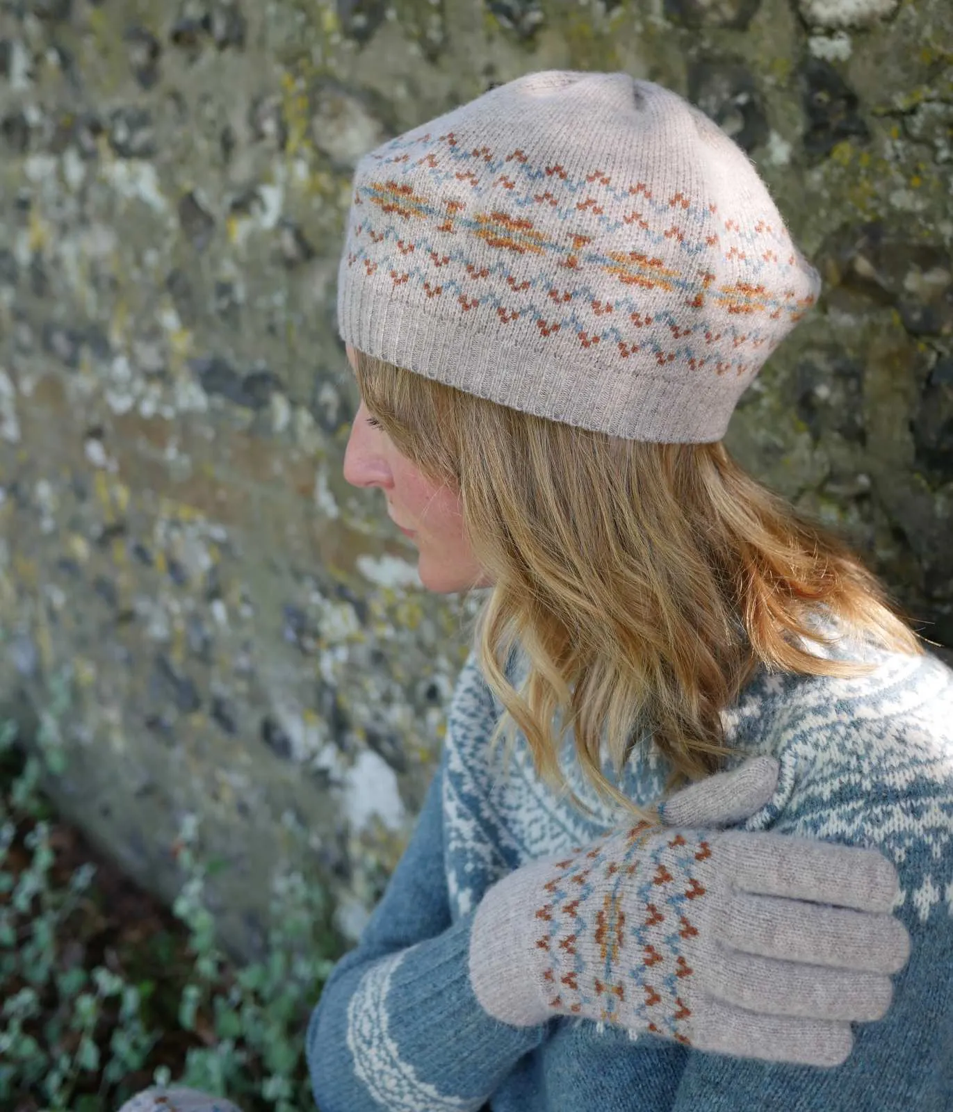 Fair Isle Wool Beret