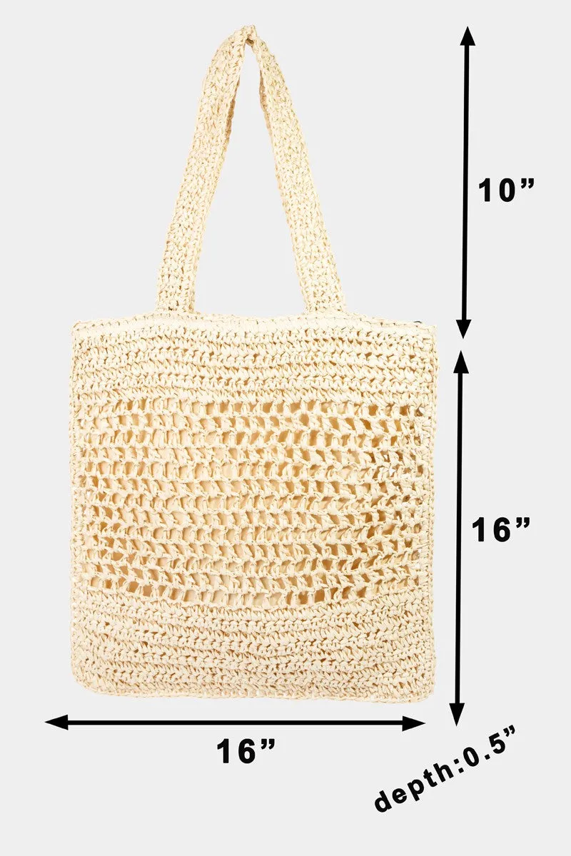 Fanny - Straw-Paper Crochet Tote Bag - Exclusively Online