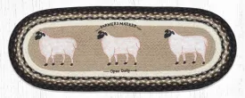 Farmhouse Sheep Oval Table Runner