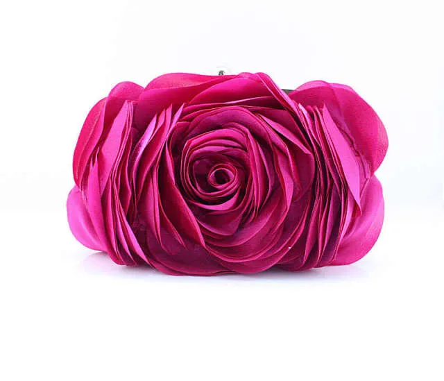 Fashion Flower Design Evening Purse-for Bride or Evening Wear Clutch