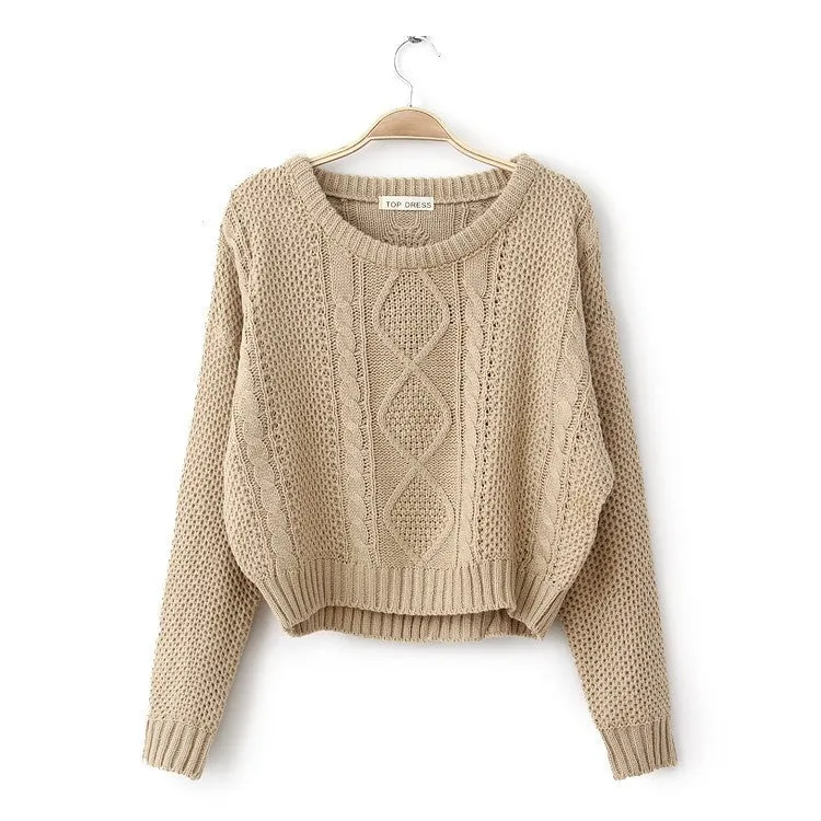 Fashion short woven sweaters