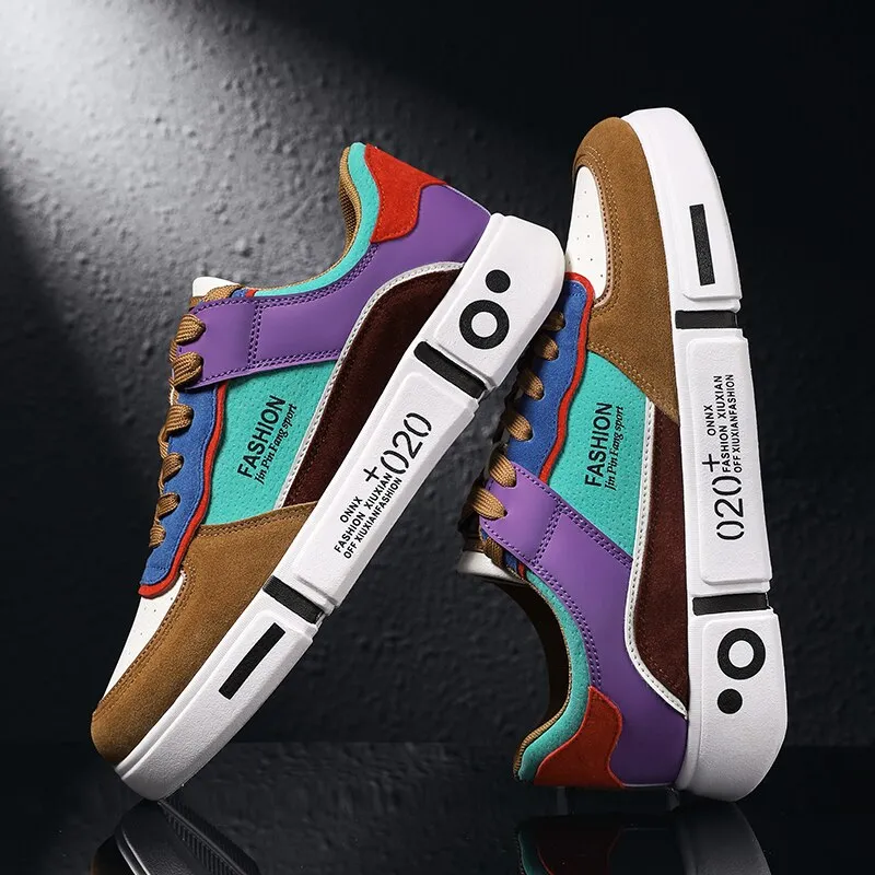 Fashion Streetwear Male Sneakers Flat Couple Colorful Skateboard Shoes Men Vulcanized Shoes Spring  Women's Canvas Sneakers