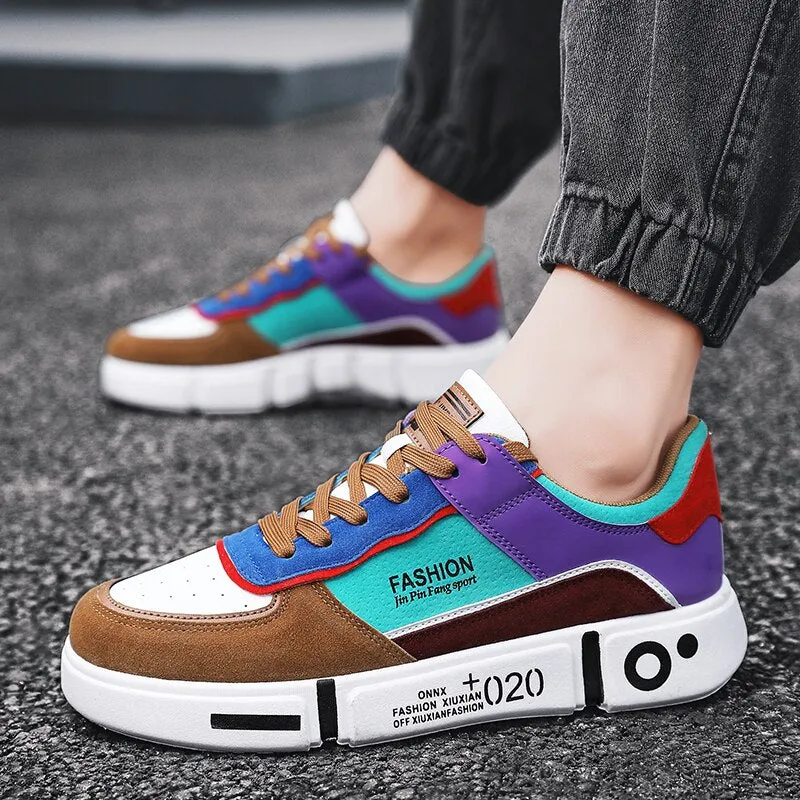 Fashion Streetwear Male Sneakers Flat Couple Colorful Skateboard Shoes Men Vulcanized Shoes Spring  Women's Canvas Sneakers