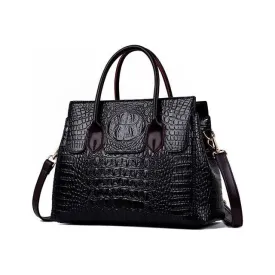 Fashionable CrocLuxe Convex Crocodile Tote Bag