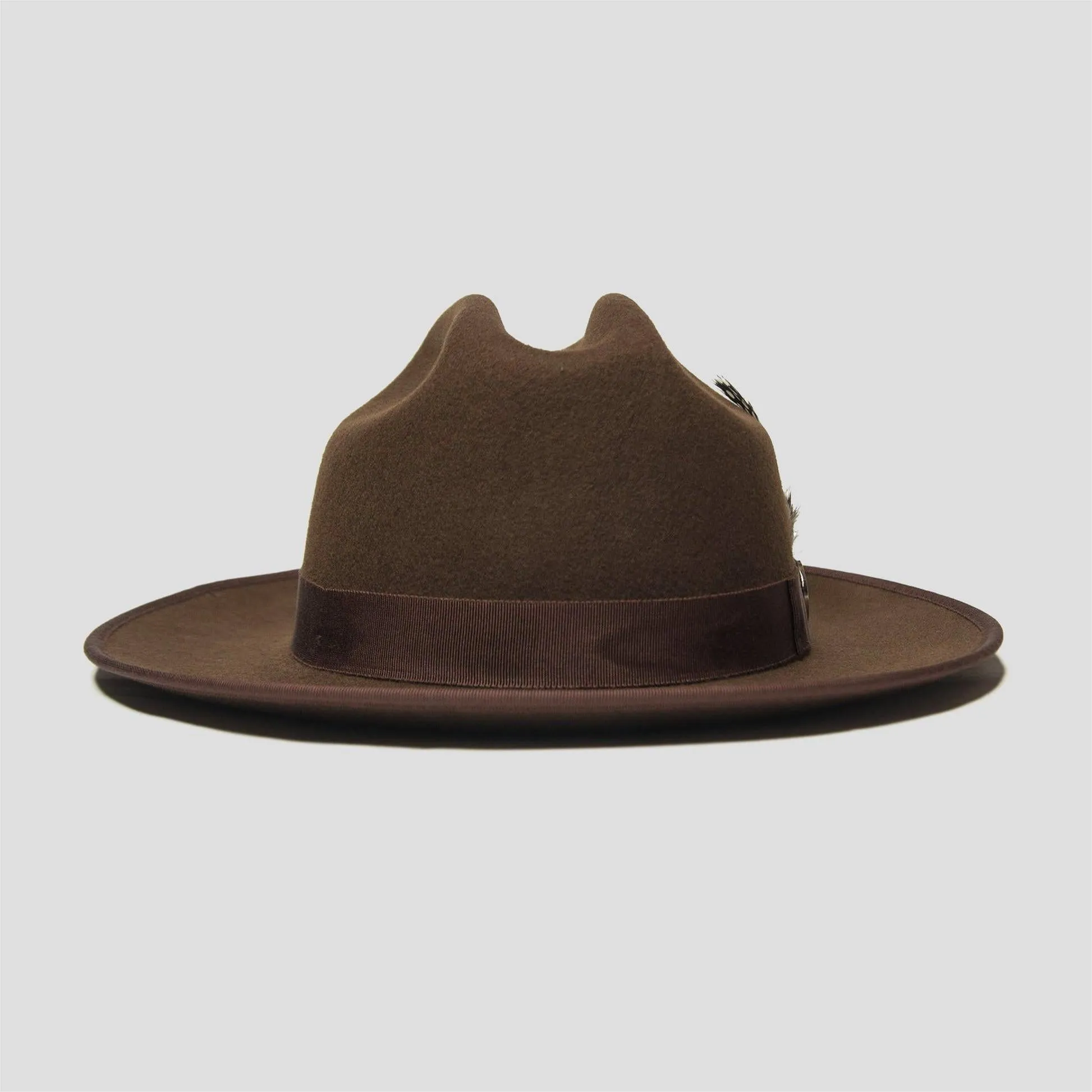 Fashionable Felt Fedora Hat in Sliver Grey