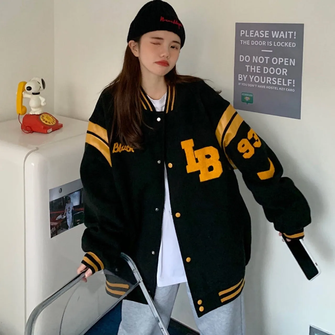 Fashionkova   Vintage Baseball Bomber Jacket Women Hip Hop Letter Streetwear Autumn 2022 Varsity Jackets Men Lovers College Oversized Coats