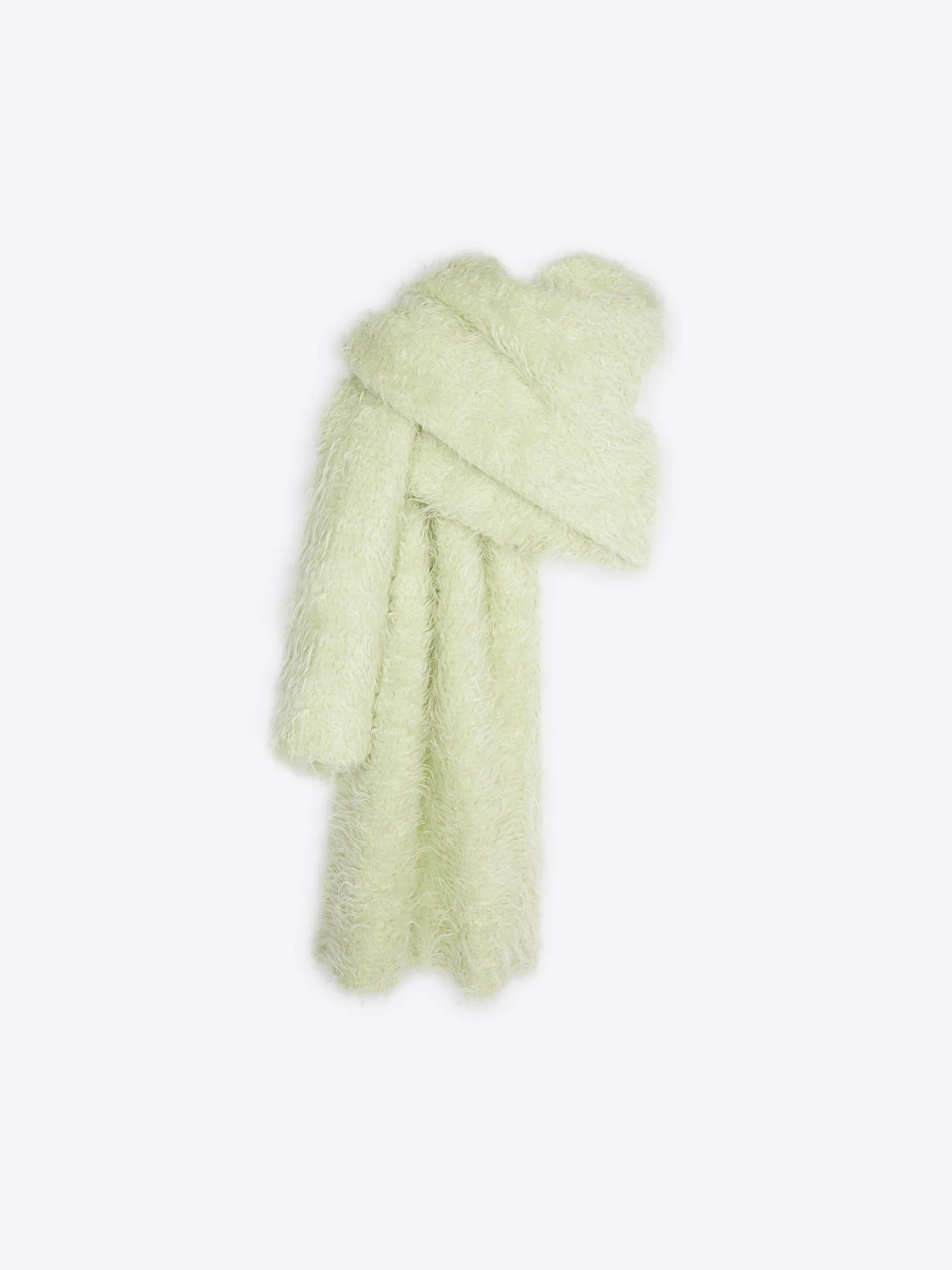 Faux fur sleeved scarf