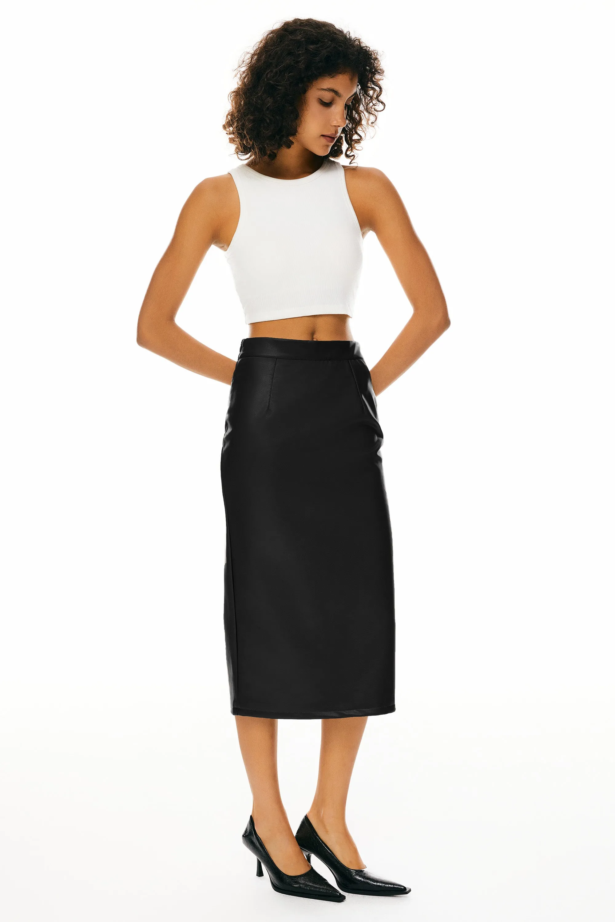 Faux Leather Pencil Skirts