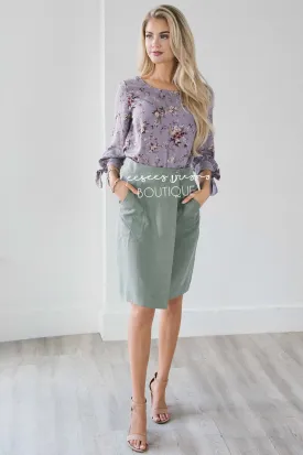 Faux Wrap Skirt